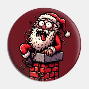 Crazy Santa Claus Stucked Pin