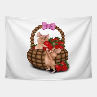 Strawberry Love Tapestry