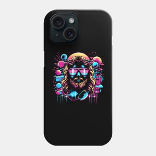 COOL SUNGLASS JESUS PLANETS RETRO 80'S NEON VIBE Phone Case