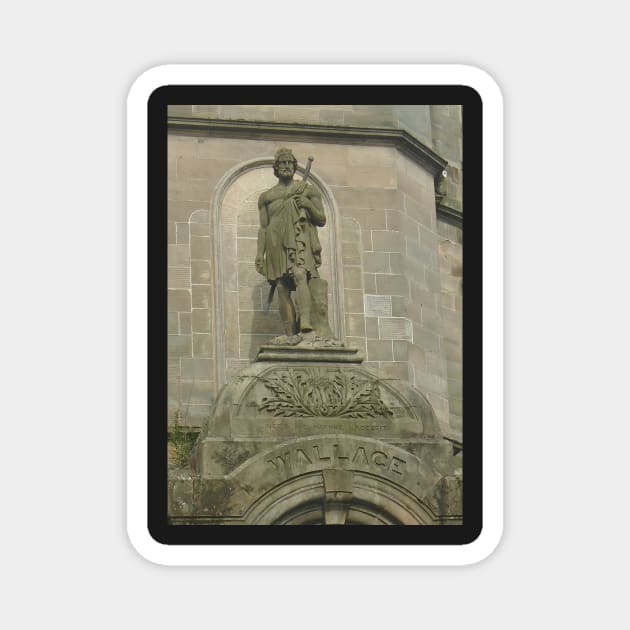 William Wallace Statue, Stirling, Scotland Magnet by MagsWilliamson