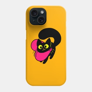 Kitty in a heart shirt Phone Case