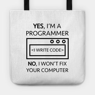 I Write Code Tote