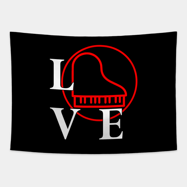 I love to play Piano for Pianist music lover Tapestry by Jose Luiz Filho