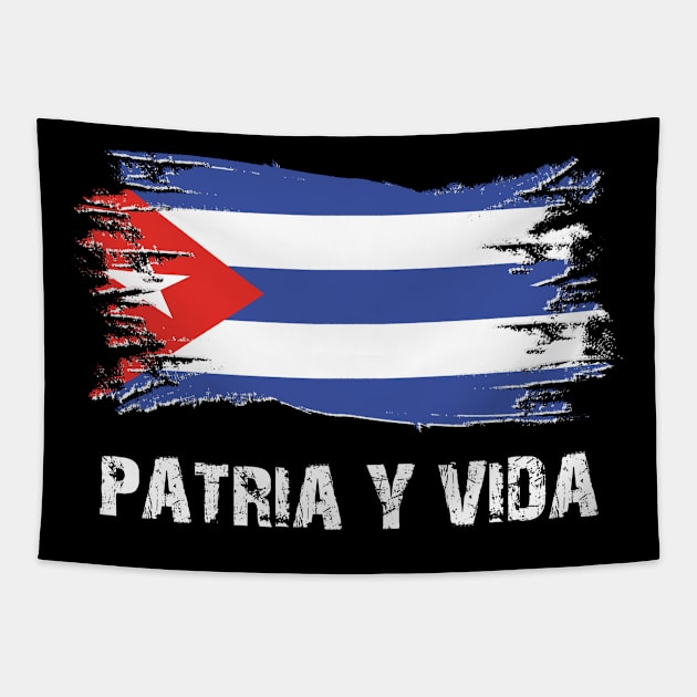 cuba patria y vida Tapestry by Master_of_shirts