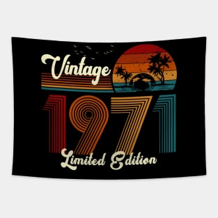 Vintage 1971 Shirt Limited Edition 49th Birthday Gift Tapestry