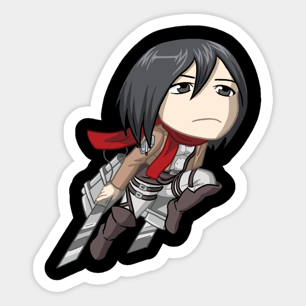 Mikasa Ackerman Chibi Mikasa Ackerman Sticker Teepublic The image is png format and has been processed into transparent background by ps tool. mikasa ackerman chibi