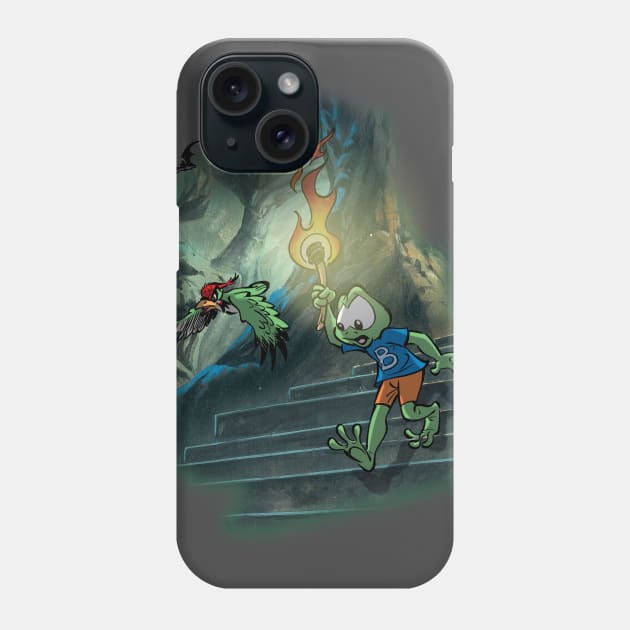 frog in cave Phone Case by Rypert