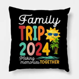 Womens Family Trip 2024 Summer Vacation Beach Family Trip Matching Pillow