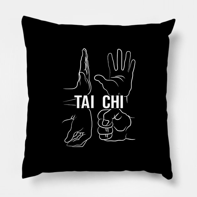 Tai Chi Martial Arts Basics Qi Gong Pillow by QQdesigns