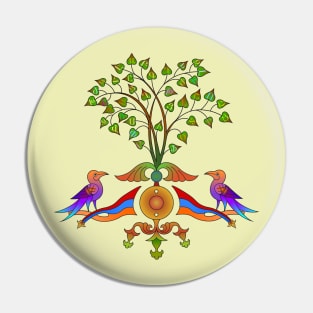 Armenian Ornamental Alphabet Tree Pin