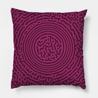 Circular Turing Pattern (Purple Pink) Pillow