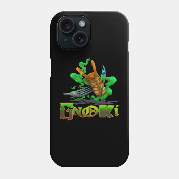 Gnoki (with font) Phone Case by JohnLattaArt