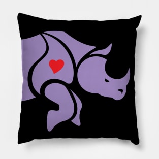 Purple Rhinoceros Gay Symbol Pillow