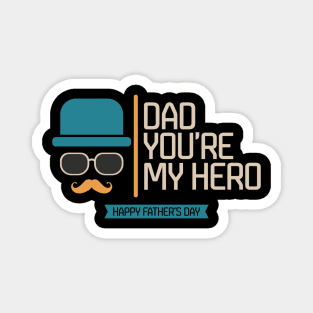 Dad Costume Hat Mustache Sunglasses Magnet