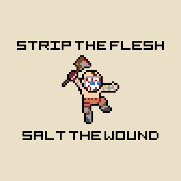 Borderlands Psycho "Strip The Flesh, Salt The Wound" 8-Bit Pixel Art by StebopDesigns