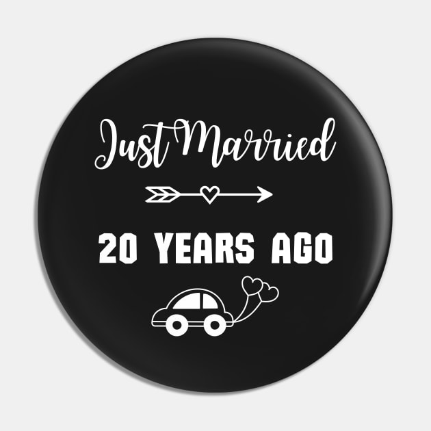 Just Married 20 Years Ago - Wedding anniversary Pin by Rubi16