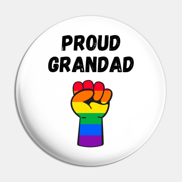 Proud Grandad Rainbow Pride T Shirt Design Pin by Rainbow Kin Wear