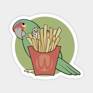 Parrots Love French Fries Magnet