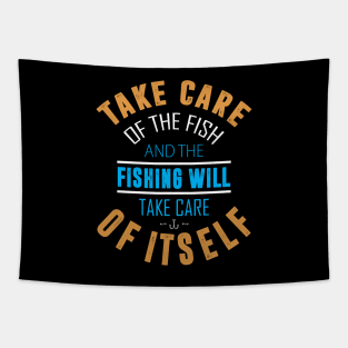 Fishing Take Care of the Fish Tapestry