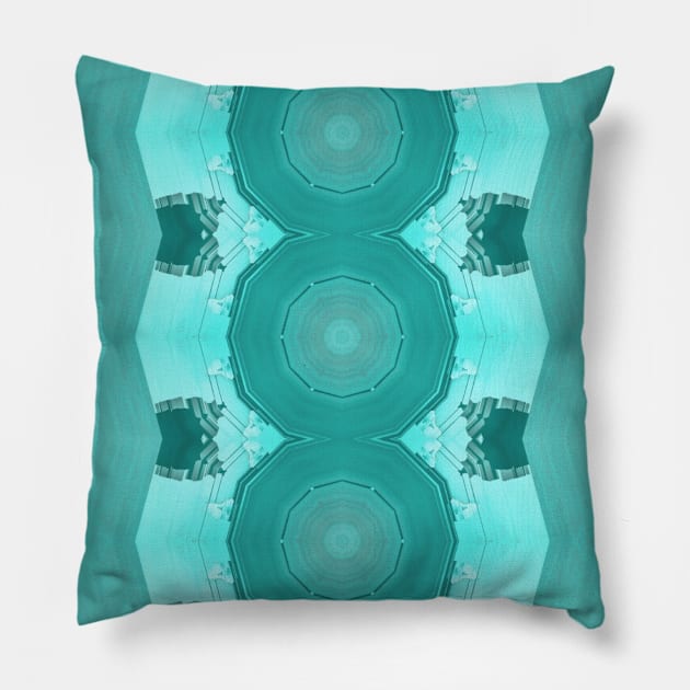 Emerald Green Agate Geode Pillow by Moon Art