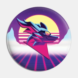 Nervly - Vapor, The Purple Dragon Mascot + Background Pin