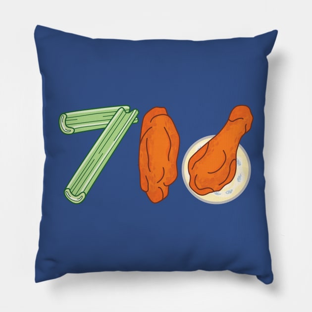 716 Chicken Wings and Bleu Cheese Dip Pillow by JossSperdutoArt