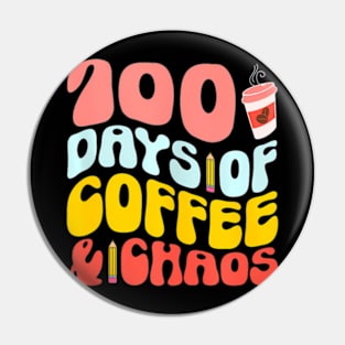 100 Days Of School Coffee Lover 100Th Day Of School Teacher Pin