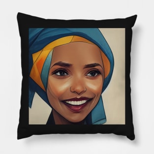 Ilhan Omar | Comics style Pillow