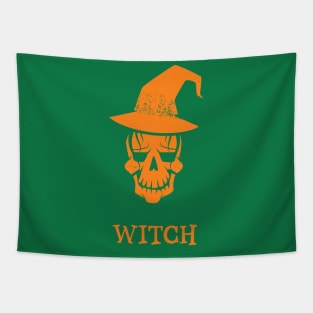 witch skull halloween Tapestry