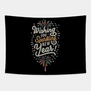 "Wishing You Sparkling New Year" Tapestry