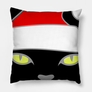 Black Cat Christmas Pillow