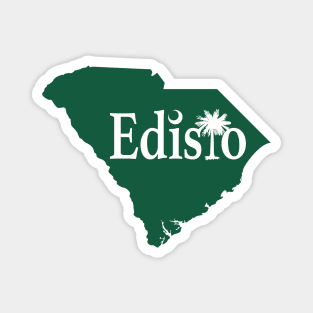 Edisto Island South Carolina State Outline Green Magnet