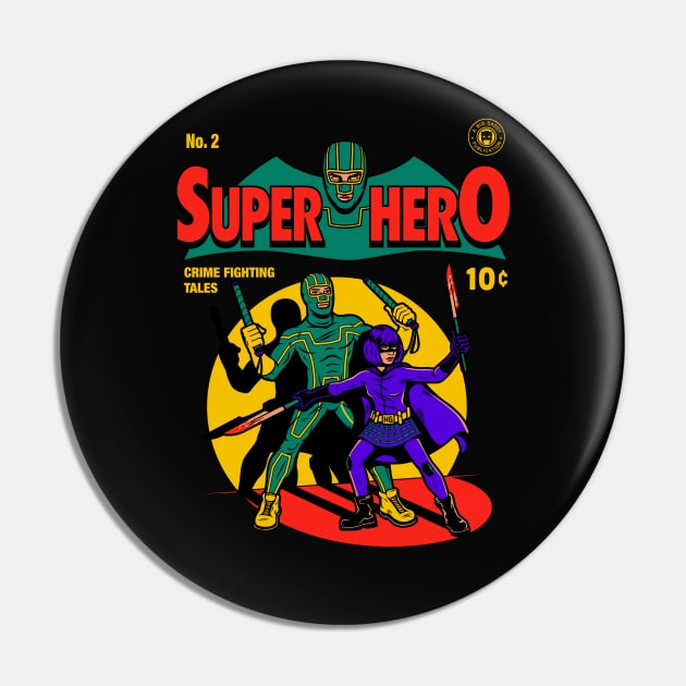 Superhero Comic Pin by harebrained