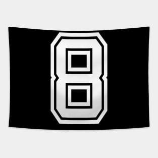 Numbers 8 for a sports team, group, or community Tapestry