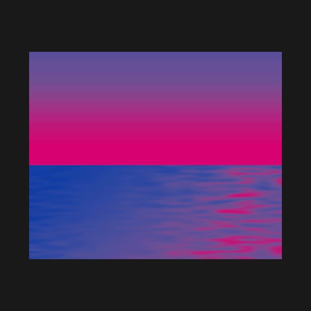 Bi Pride Tranquil Ocean and Sky Design by VernenInk