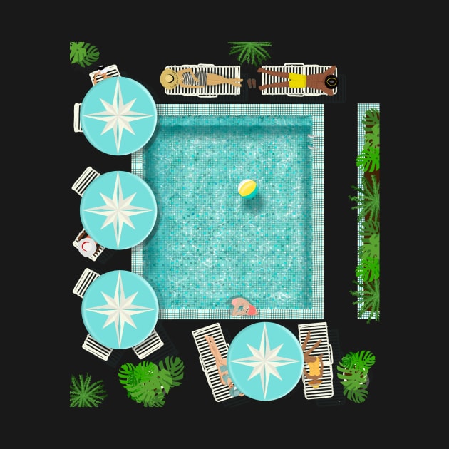 Aqua Mod Motel Pool by jenblove