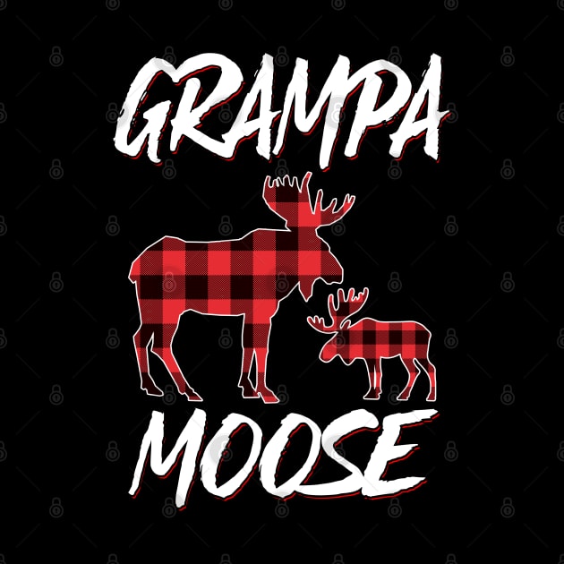 Red Plaid Grampa Moose Matching Family Pajama Christmas Gift by intelus