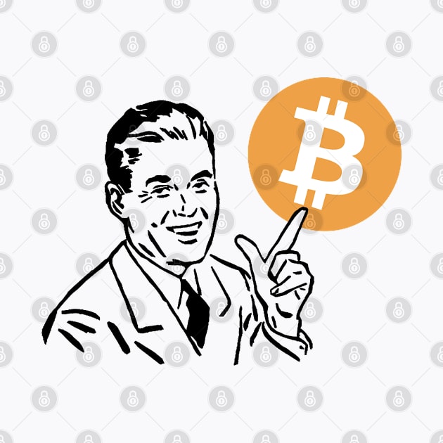 Retro Bitcoin Salesman by StickSicky