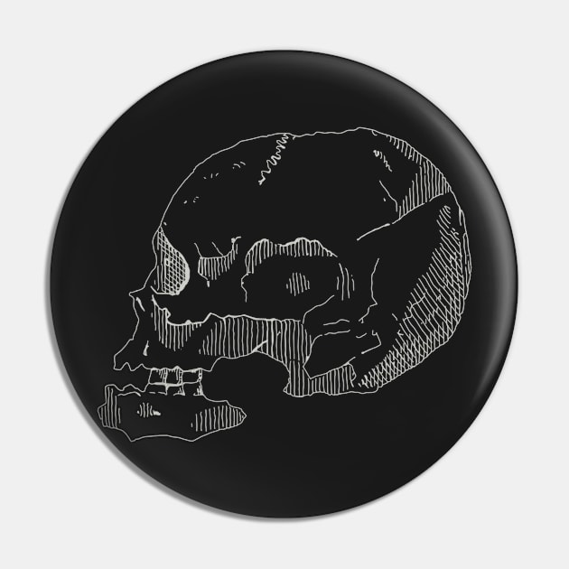 Skull Doodle Pin by UberGhibli