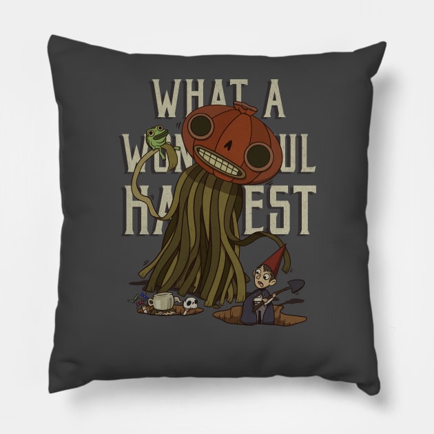 Pottsfield Harvest Festival - Over the Garden Wall Pillow by NoBonesNoProblem