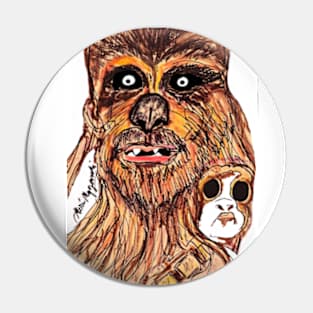 Chewbacca and  Porg Pin