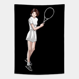 Tennis Player With Raquet Tapestry