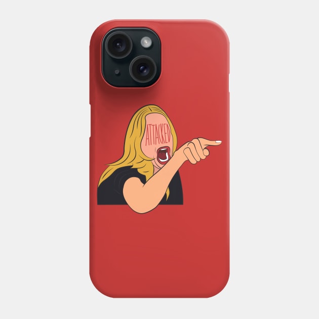 Attacked Angry Finger Pointing Housewife Phone Case by RelatableMillennials