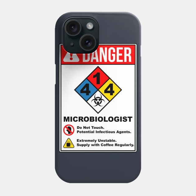 DANGER: Microbiologist Phone Case by NerdWordApparel