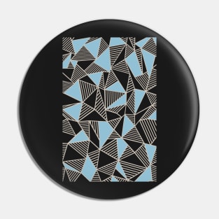 Abstract Nude Lines With Blue Blocks Pin