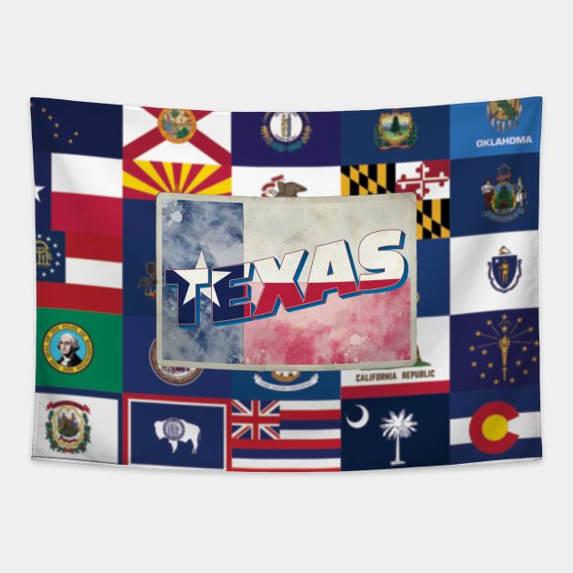 Texas vintage style retro souvenir Tapestry by DesignerPropo