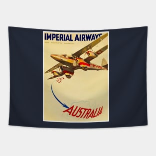 Imperial Airways : Travel from England to Australia Advertising Print Tapestry