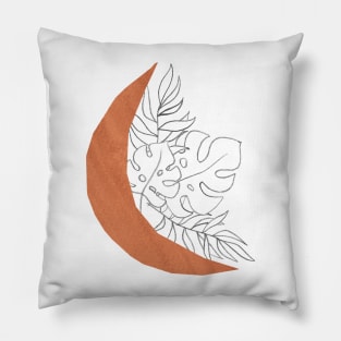 Botanical crescent Pillow