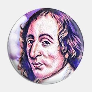 Blaise Pascal Pink Portrait | Blaise Pascal Artwork 9 Pin