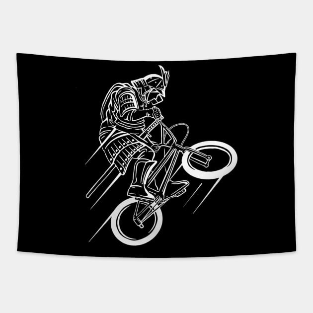 Samurai Biker Tapestry by Eoli Studio